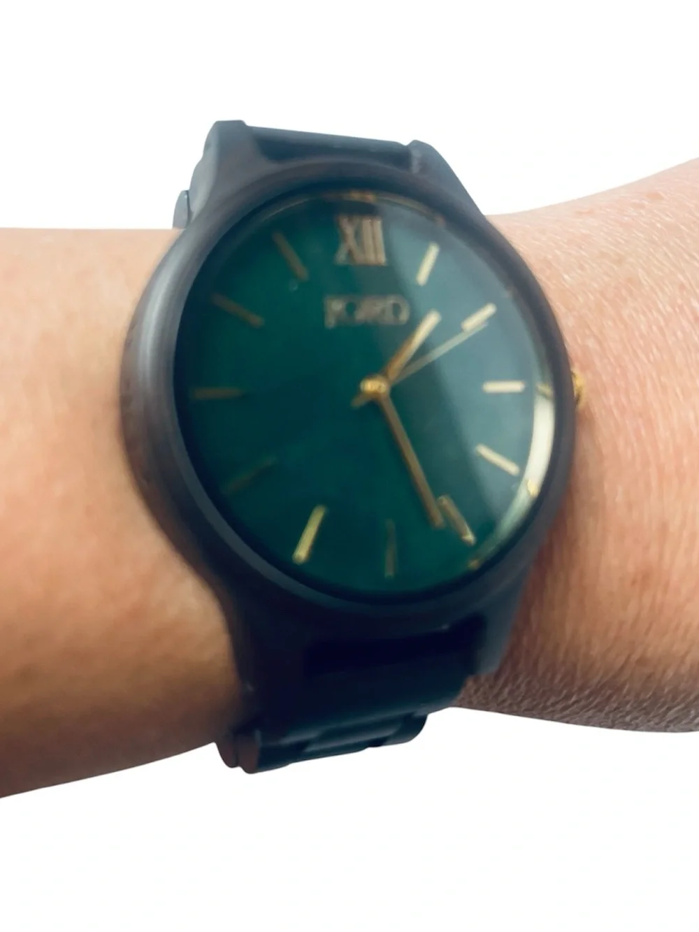 JORD Frankie Series Dark Sandalwood & Emerald Minimalist Wood Watch, 1L32).
